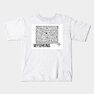 Wyoming Map Kids T-Shirt